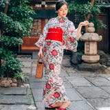 レディース 浴衣 単品 綿麻（14） クリーム系 ベージュ系 菊 牡丹 | 京のおしゃれ屋  | 詳細画像4 