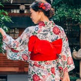 レディース 浴衣 単品 綿麻（14） クリーム系 ベージュ系 菊 牡丹 | 京のおしゃれ屋  | 詳細画像5 