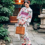 レディース 浴衣 単品 綿麻（17） クリーム系 ベージュ系 菊 牡丹 | 京のおしゃれ屋  | 詳細画像3 