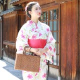 レディース 浴衣 単品 綿麻（19） ホワイト系 ベージュ系 百合 | 京のおしゃれ屋  | 詳細画像1 