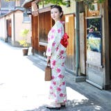 レディース 浴衣 単品 綿麻（19） ホワイト系 ベージュ系 百合 | 京のおしゃれ屋  | 詳細画像3 