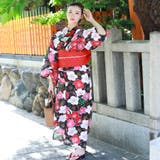 レディース 浴衣 単品 綿麻（20） ブラック系 梅 萩 | 京のおしゃれ屋  | 詳細画像6 