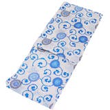 レディース 浴衣 単品 綿麻（23） ホワイト系 ブルー系 菊 | 京のおしゃれ屋  | 詳細画像7 