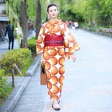 レディース 浴衣 単品 綿麻（24） ホワイト系 幾何学 水玉 | 京のおしゃれ屋  | 詳細画像2 