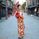 レディース 浴衣 単品 綿麻（24） ホワイト系 幾何学 水玉 | 京のおしゃれ屋  | 詳細画像3 