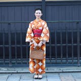 レディース 浴衣 単品 綿麻（24） ホワイト系 幾何学 水玉 | 京のおしゃれ屋  | 詳細画像4 