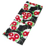 レディース 浴衣 単品 綿麻（27） ブラック系 椿 雪輪 | 京のおしゃれ屋  | 詳細画像8 