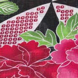 レディース 浴衣 単品 綿麻（28） ブラック系 七宝 牡丹 菊 | 京のおしゃれ屋  | 詳細画像7 
