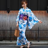 レディース 浴衣 単品 綿麻（29） ホワイト系 牡丹 菊 | 京のおしゃれ屋  | 詳細画像5 