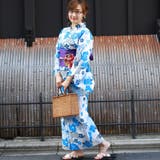 レディース 浴衣 単品 綿麻（29） ホワイト系 牡丹 菊 | 京のおしゃれ屋  | 詳細画像6 