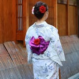 レディース 浴衣 単品 綿麻（30） ホワイト系 萩 すすき | 京のおしゃれ屋  | 詳細画像4 