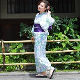 レディース 浴衣 単品 綿麻（33） ホワイト系 藤 ふじ | 京のおしゃれ屋  | 詳細画像5 
