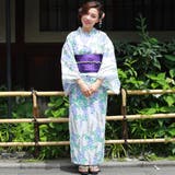 レディース 浴衣 単品 綿麻（33） ホワイト系 藤 ふじ | 京のおしゃれ屋  | 詳細画像6 