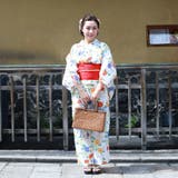 レディース 浴衣 単品 綿麻（35） ホワイト系 菊 万寿菊 | 京のおしゃれ屋  | 詳細画像2 