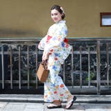 レディース 浴衣 単品 綿麻（35） ホワイト系 菊 万寿菊 | 京のおしゃれ屋  | 詳細画像3 