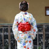 レディース 浴衣 単品 綿麻（35） ホワイト系 菊 万寿菊 | 京のおしゃれ屋  | 詳細画像5 