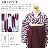 二尺袖着物 単品 矢絣紫 | 京のおしゃれ屋  | 詳細画像2 