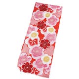 二尺袖着物 京都「花ひめ」 ２点セット 梅ちらし赤 ジュニア 伊達衿付 | 京のおしゃれ屋  | 詳細画像5 