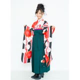 二尺袖着物 京都「花ひめ」 ２点セット 縞梅黒 ジュニア 伊達衿付 | 京のおしゃれ屋  | 詳細画像3 