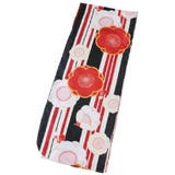 二尺袖着物 京都「花ひめ」 ２点セット 縞梅黒 ジュニア 伊達衿付 | 京のおしゃれ屋  | 詳細画像6 