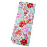 二尺袖着物 京都「花ひめ」 ２点セット 縞雪輪青 ジュニア 伊達衿付 | 京のおしゃれ屋  | 詳細画像6 