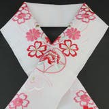 刺繍半衿 白地 02 牡丹 桜 孔雀 | 京のおしゃれ屋 | 詳細画像2