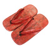 紳士 パイソン柄 雪駄 赤 | 京のおしゃれ屋 | 詳細画像4