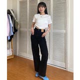 ウエストシャーリング リボン クロップド Tシャツ | SHOPLIST OUTLET | 詳細画像5