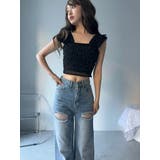 カップ付き ラインストーン タンクトップ | SHOPLIST OUTLET | 詳細画像4