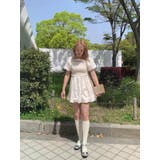 小花柄 パフスリーブ ミニ ワンピース | SHOPLIST OUTLET | 詳細画像9