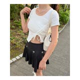 サイド シャーリング クロップド丈 トップス 半袖 | SHOPLIST OUTLET | 詳細画像8