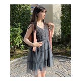 チュール ティアード ミニ丈 キャミワンピース | SHOPLIST OUTLET | 詳細画像6