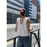 バックリボン フリル スリーブ ブラウス | SHOPLIST OUTLET | 詳細画像5