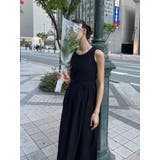 ブラック | ウエストギャザー ワンピース | SHOPLIST OUTLET