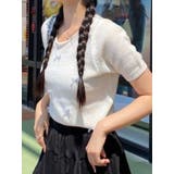 リボン バレエコア パフスリーブ ニットT | SHOPLIST OUTLET | 詳細画像1