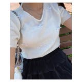 リボン バレエコア パフスリーブ ニットT | SHOPLIST OUTLET | 詳細画像3