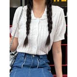 ホワイト | レース 半袖 カーディガン | SHOPLIST OUTLET