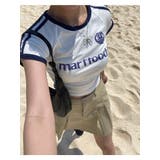 タイト クロップド サッカーTシャツ | SHOPLIST OUTLET | 詳細画像2