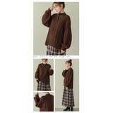 キーネック ニット ケーブル編み | La-gemme | 詳細画像12 