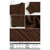 キーネック ニット ケーブル編み | La-gemme | 詳細画像15 