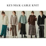 キーネック ニット ケーブル編み | La-gemme | 詳細画像5 