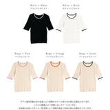 配色リブニット カットソー 半袖 | La-gemme | 詳細画像3 