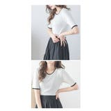 配色リブニット カットソー 半袖 | La-gemme | 詳細画像10 