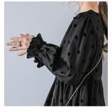 ペプラムトップス フロッキードット フリル | La-gemme | 詳細画像8
