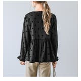 ペプラムトップス フロッキードット フリル | La-gemme | 詳細画像9