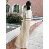 配色ワンピース プリーツワンピース バイカラー | La-gemme | 詳細画像10