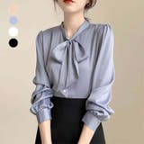 長袖 シャツ リボン | La-gemme | 詳細画像1