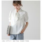 リボンタイ ブラウス 柄シャツ | La-gemme | 詳細画像5