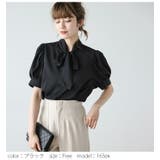 リボンタイ ブラウス 柄シャツ | La-gemme | 詳細画像7