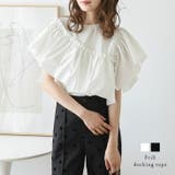 フリル ドッキング Tシャツ | La-gemme | 詳細画像1